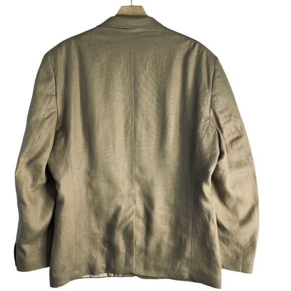 Murano Baird McNutt Linen Sport Coat Mens Size XL Camel Tan Surgeons Cuffs $295 - Picture 11 of 11